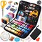 Sewing Kit with Case, Sewing Supplies for Home Travel and Emergency, Kids Machine, Contains Spools of Thread, Mending and Sewing Needles, Scissors, Thimble, Tape Measure